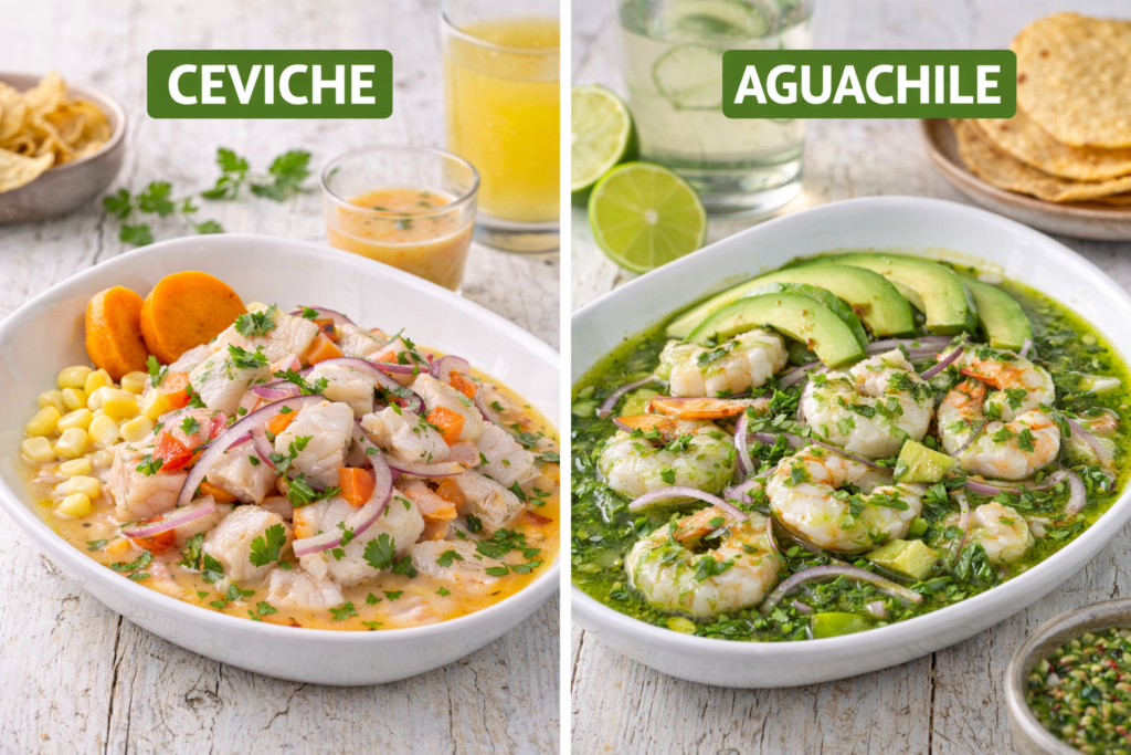 Ceviche vs Aguachile